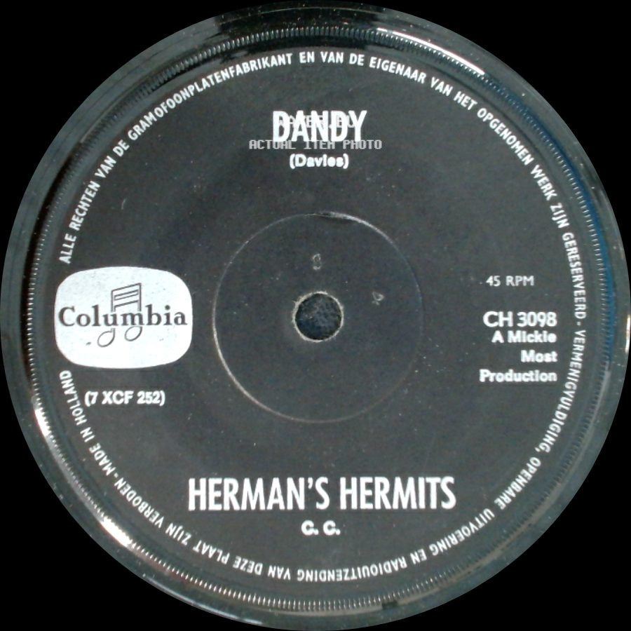 Herman's Hermits - No Milk Today / Dandy side B