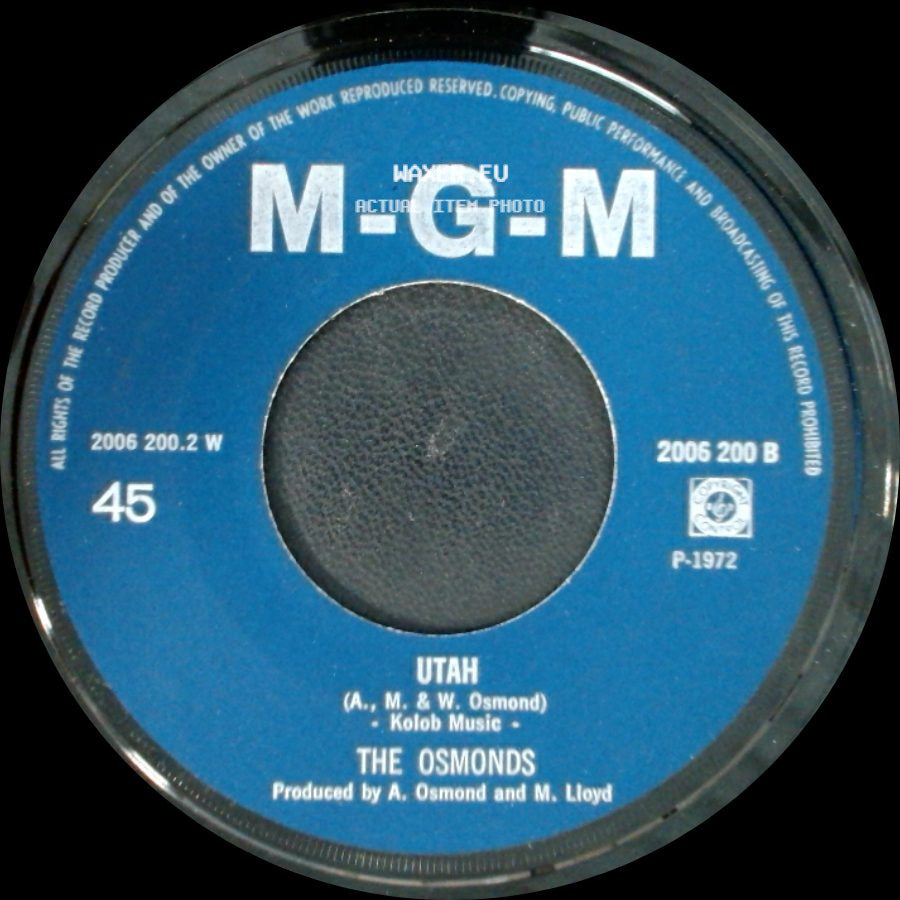 The Osmonds - Utah / Down By The Lazy River side A