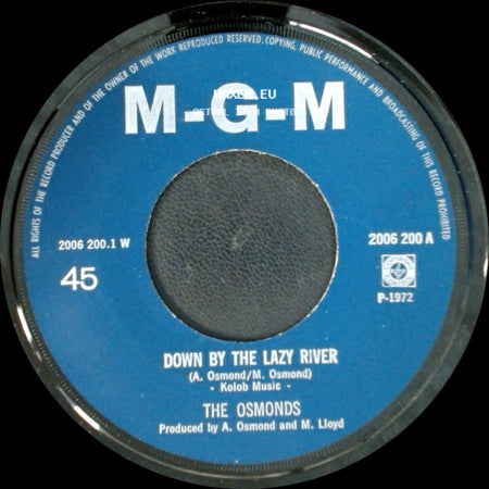 The Osmonds - Utah / Down By The Lazy River side B