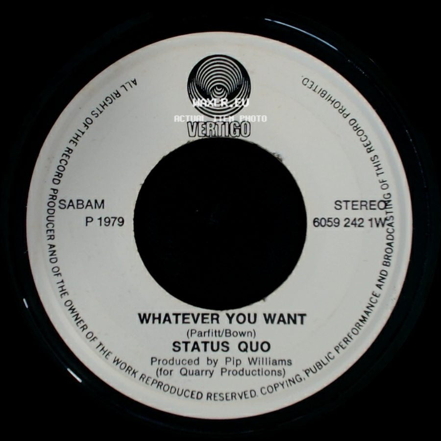 Status Quo - Whatever You Want / Hard Ride side A