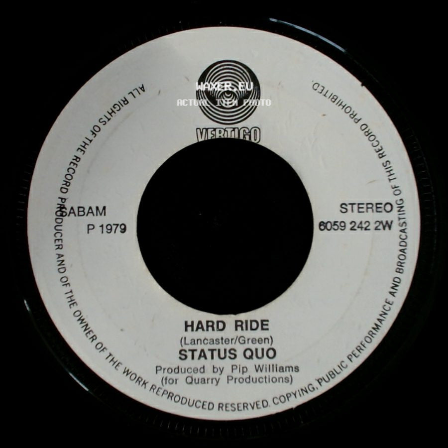 Status Quo - Whatever You Want / Hard Ride side B