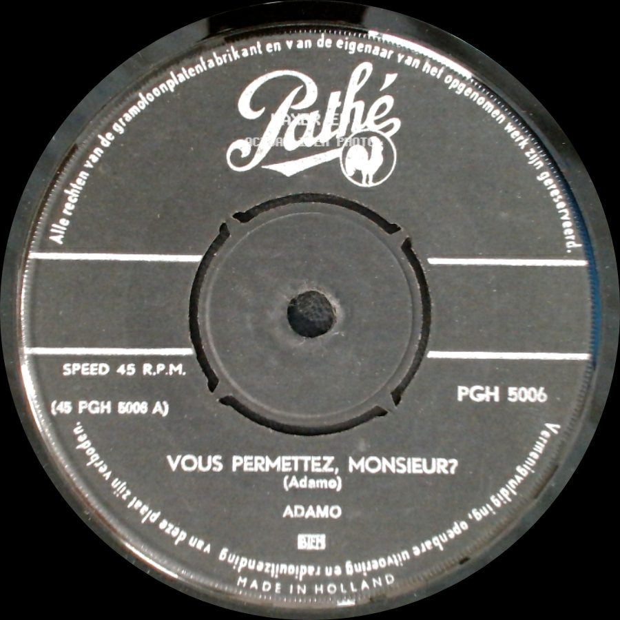 Adamo - Vous Permettez, Monsieur? / Dans Le Vert De Ses Yeux side A
