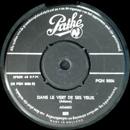 Adamo - Vous Permettez, Monsieur? / Dans Le Vert De Ses Yeux side B