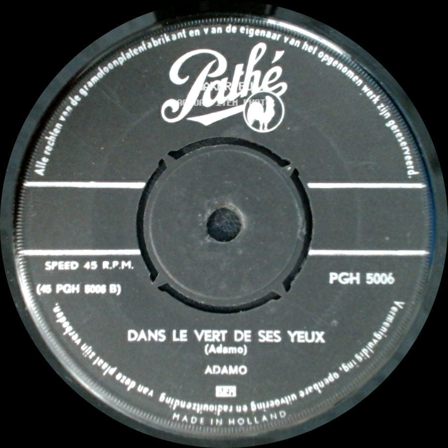 Adamo - Vous Permettez, Monsieur? / Dans Le Vert De Ses Yeux side B