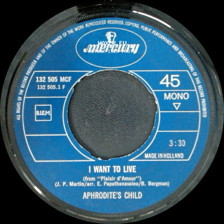 Aphrodite's Child - Magic Mirror / I Want To Live side B