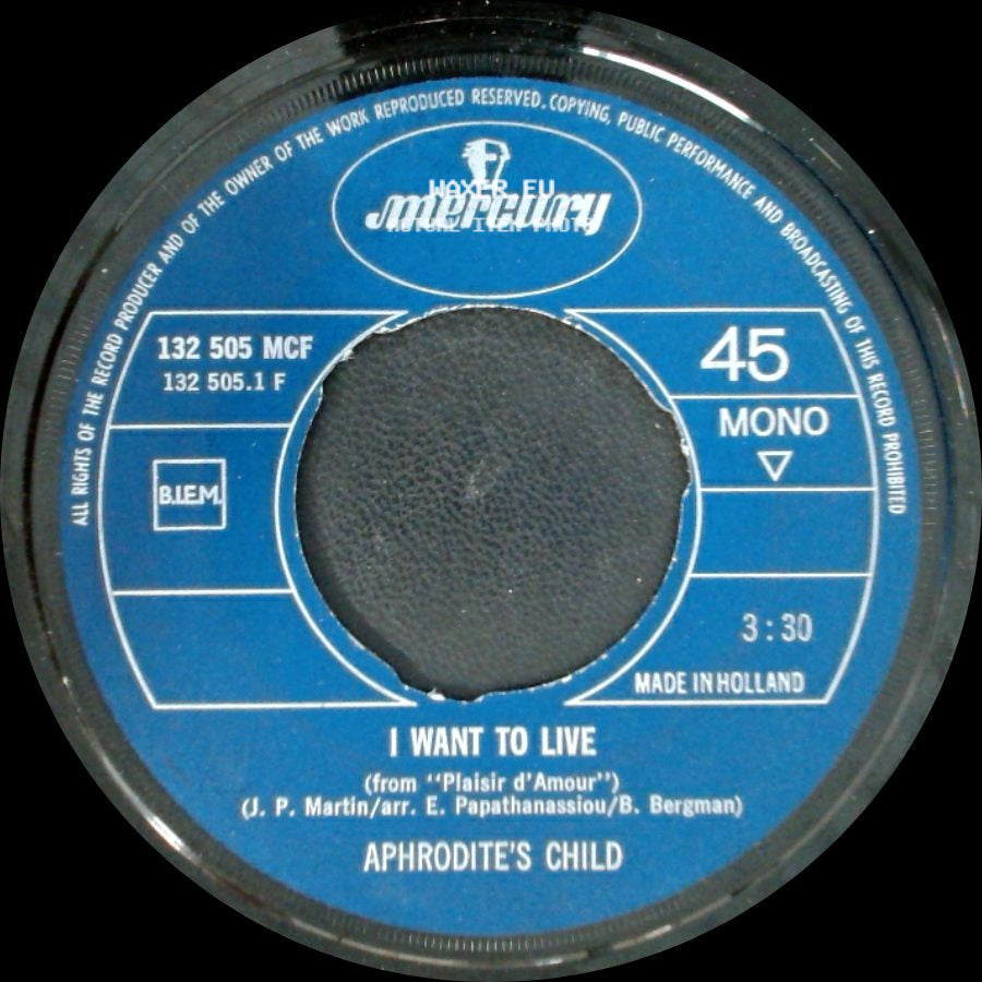 Aphrodite's Child - Magic Mirror / I Want To Live side B
