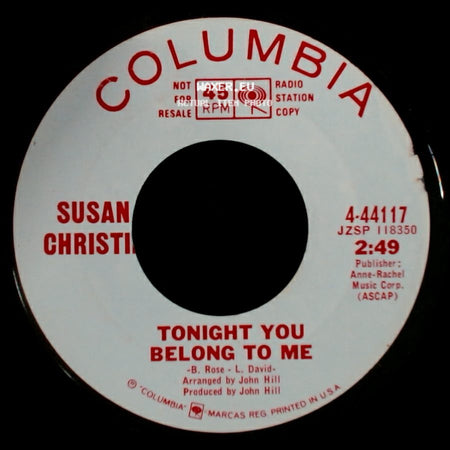 Susan Christie - Tonight You Belong To Me / Toy Balloon side A