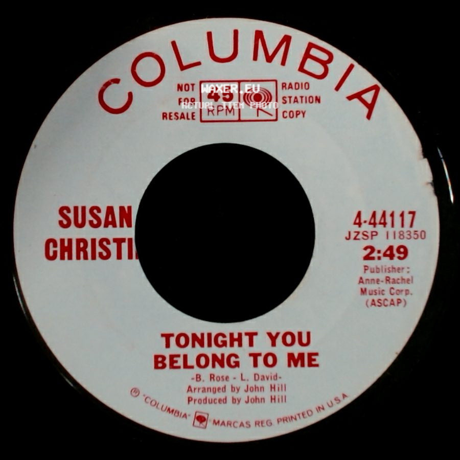 Susan Christie - Tonight You Belong To Me / Toy Balloon side A