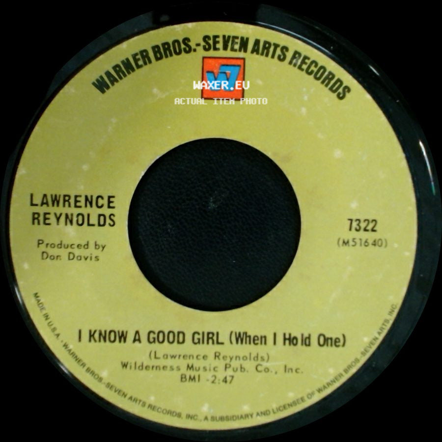 Lawrence Reynolds - Jesus Is A Soul Man / I Know A Good Girl (When I Hold One) side B