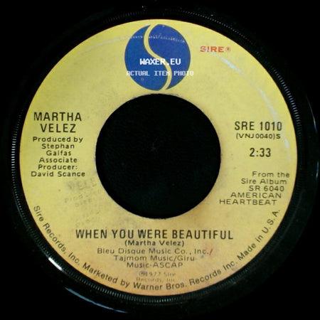 Martha Velez - Up To You / When You Were Beautiful side B