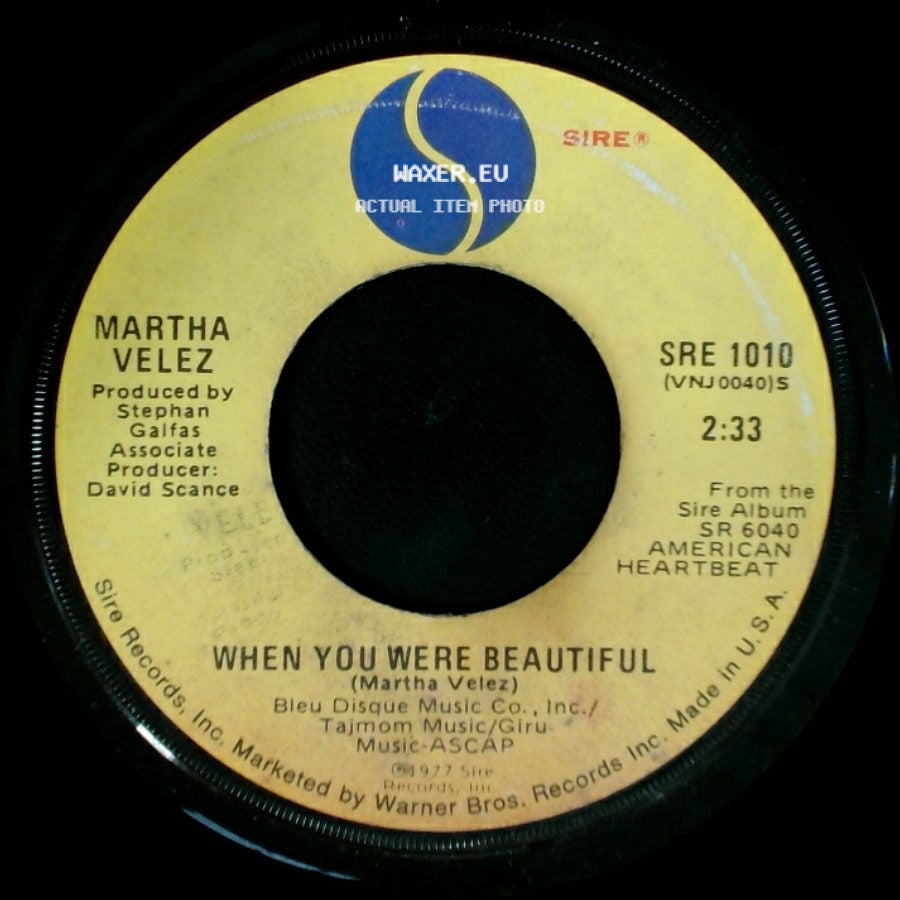 Martha Velez - Up To You / When You Were Beautiful side B