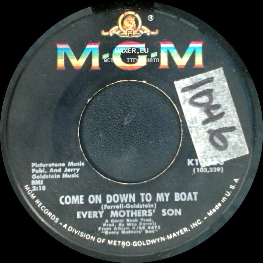 Every Mothers' Son - I Believe In You / Come On Down To My Boat / Every Mothers' Son side B