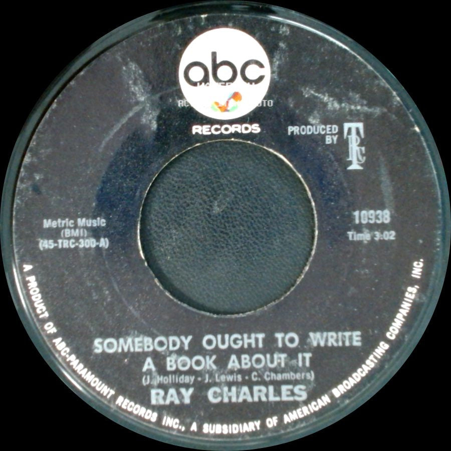 Ray Charles - Here We Go Again / Somebody Ought To Write A Book About It side B