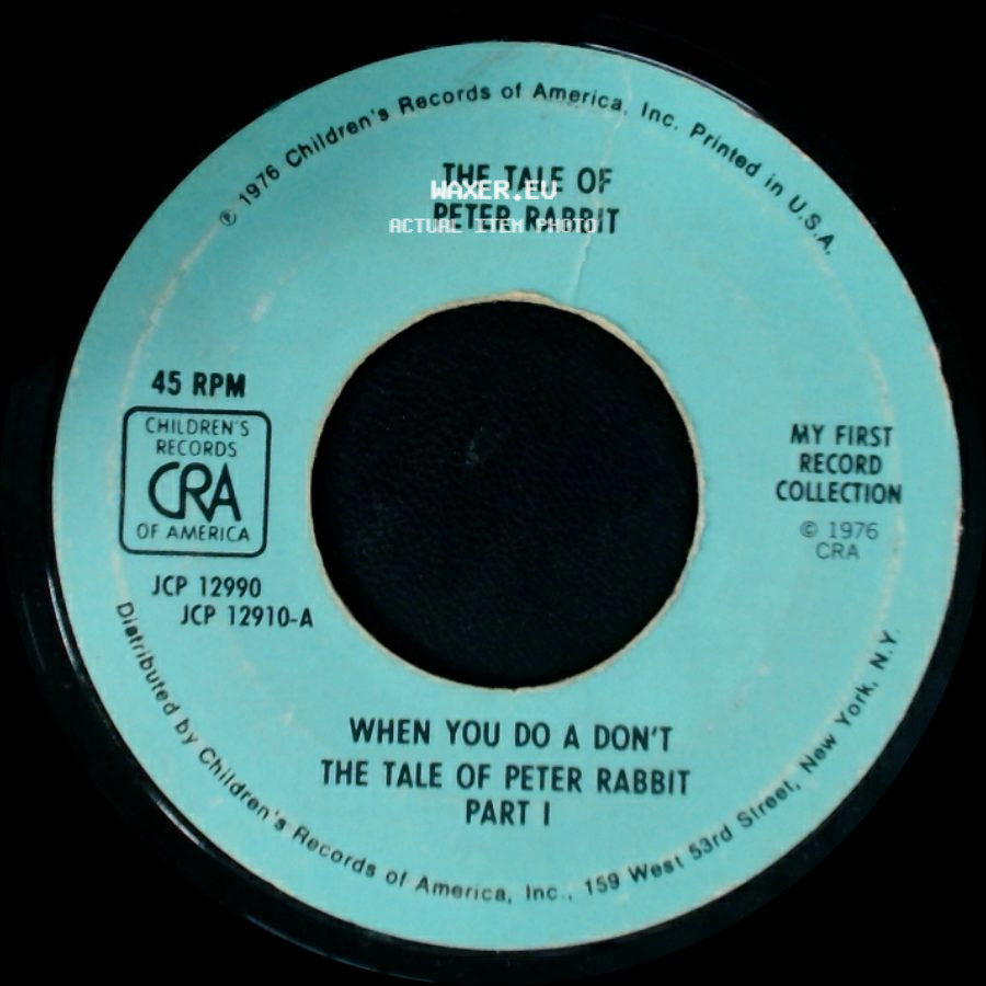 Unknown Artist - The Tale Of Peter Rabbit / When You Do A Don't / The Tale Of Peter Rabbit Part I side B