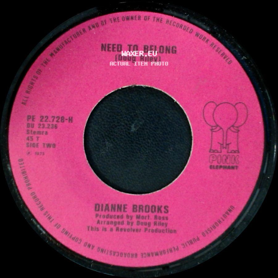 Dianne Brooks - Walkin' On My Mind / Need To Belong side B