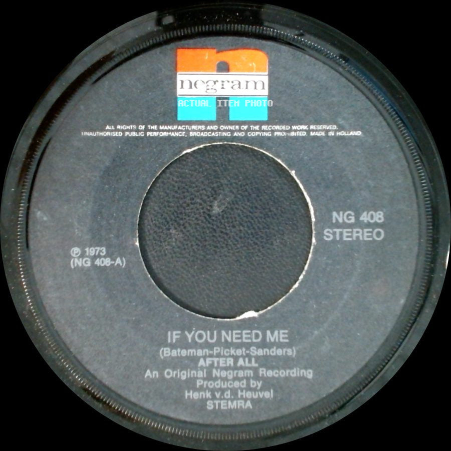 After All - Black World / If You Need Me side B