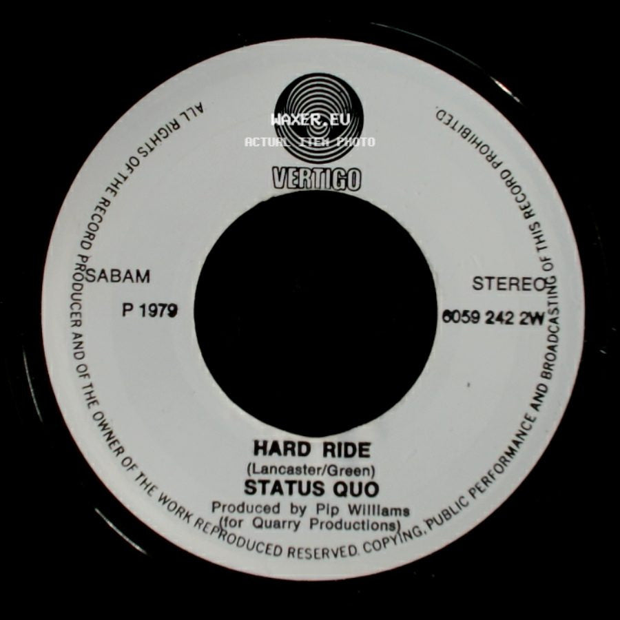 Status Quo - Whatever You Want / Hard Ride side B