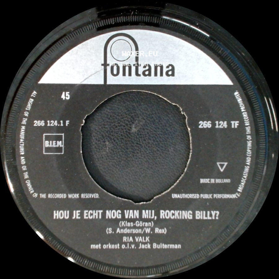 Ria Valk - Hou Je Echt Nog Van Mij, Rocking Billy? / Darling, Ik Ben Zo Blij side A