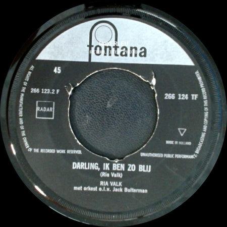 Ria Valk - Hou Je Echt Nog Van Mij, Rocking Billy? / Darling, Ik Ben Zo Blij side B