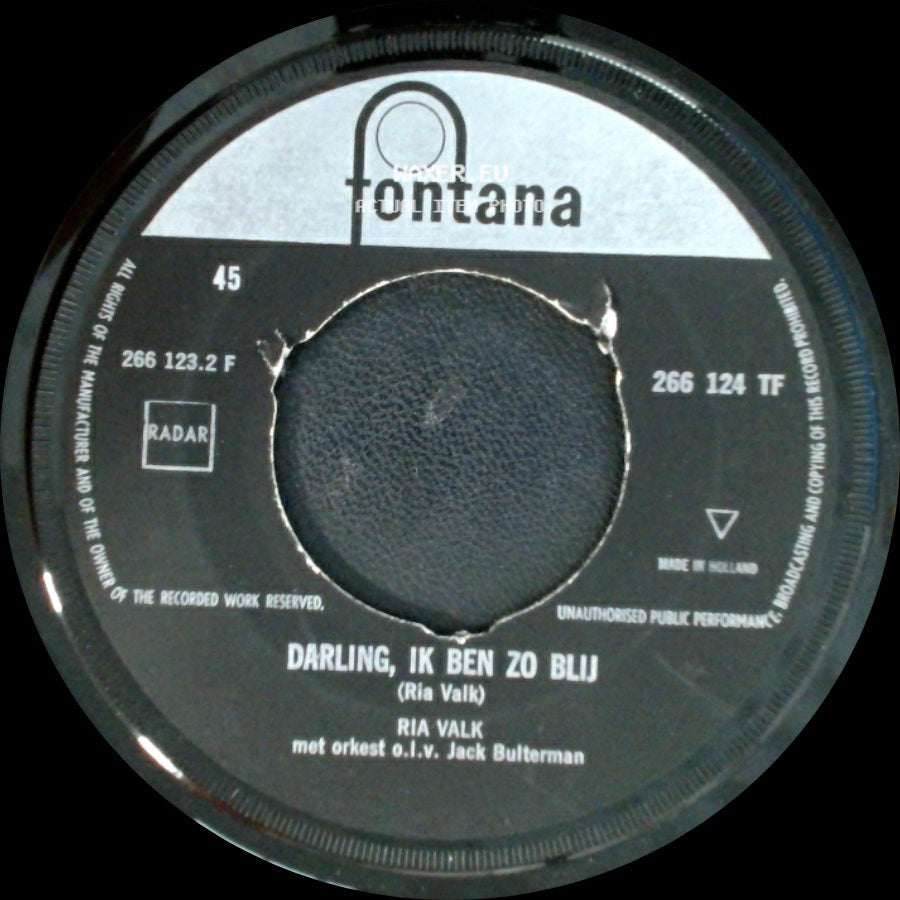 Ria Valk - Hou Je Echt Nog Van Mij, Rocking Billy? / Darling, Ik Ben Zo Blij side B
