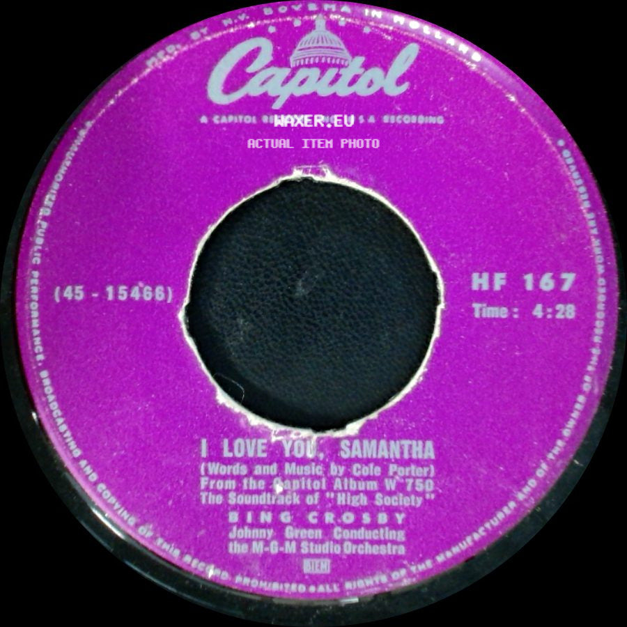 Bing Crosby - I Love You, Samantha / Little One side A