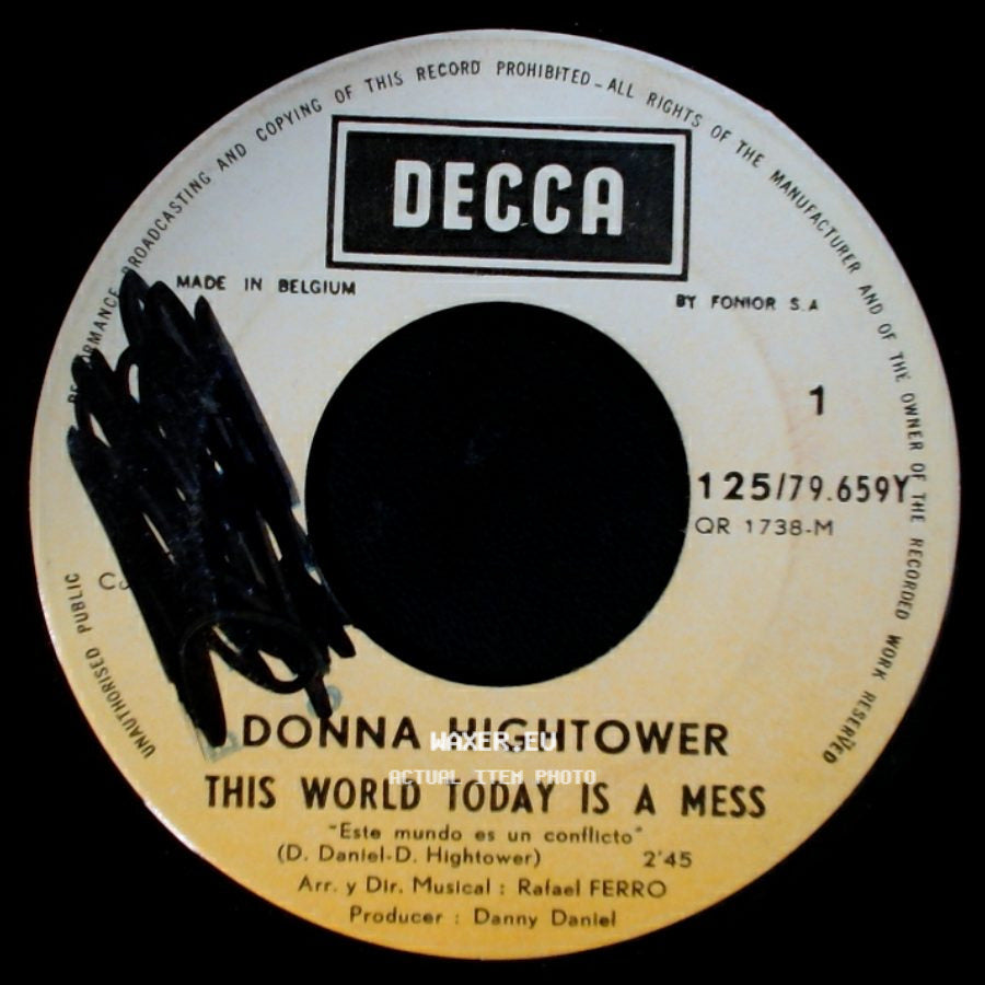 Donna Hightower - This World Today Is A Mess / Dreams Like Mine side A