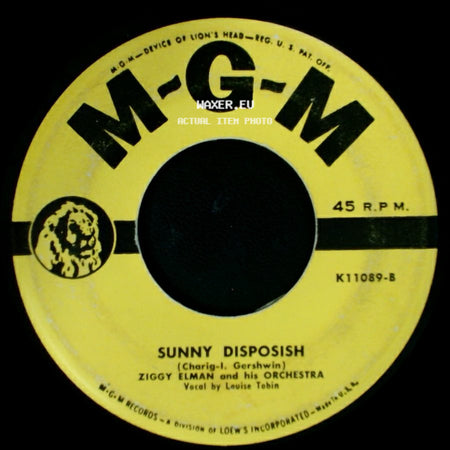 Ziggy Elman And His Orchestra - Sunny Disposish / The Birth Of The Blues side A