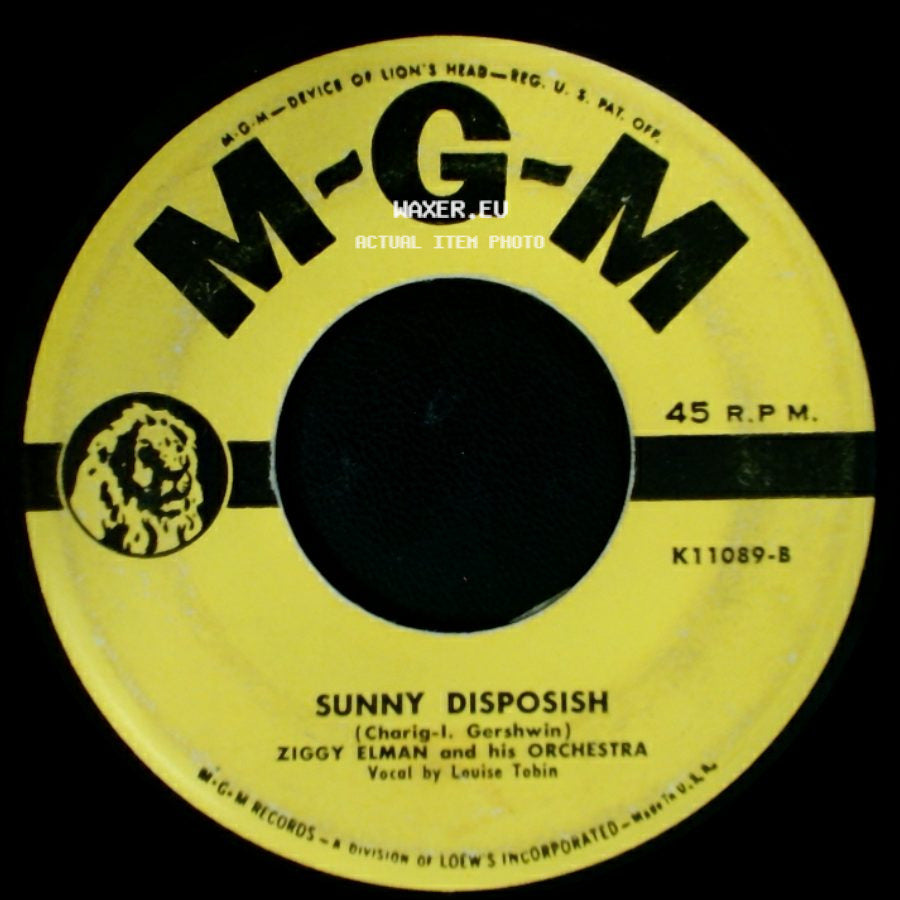 Ziggy Elman And His Orchestra - Sunny Disposish / The Birth Of The Blues side A