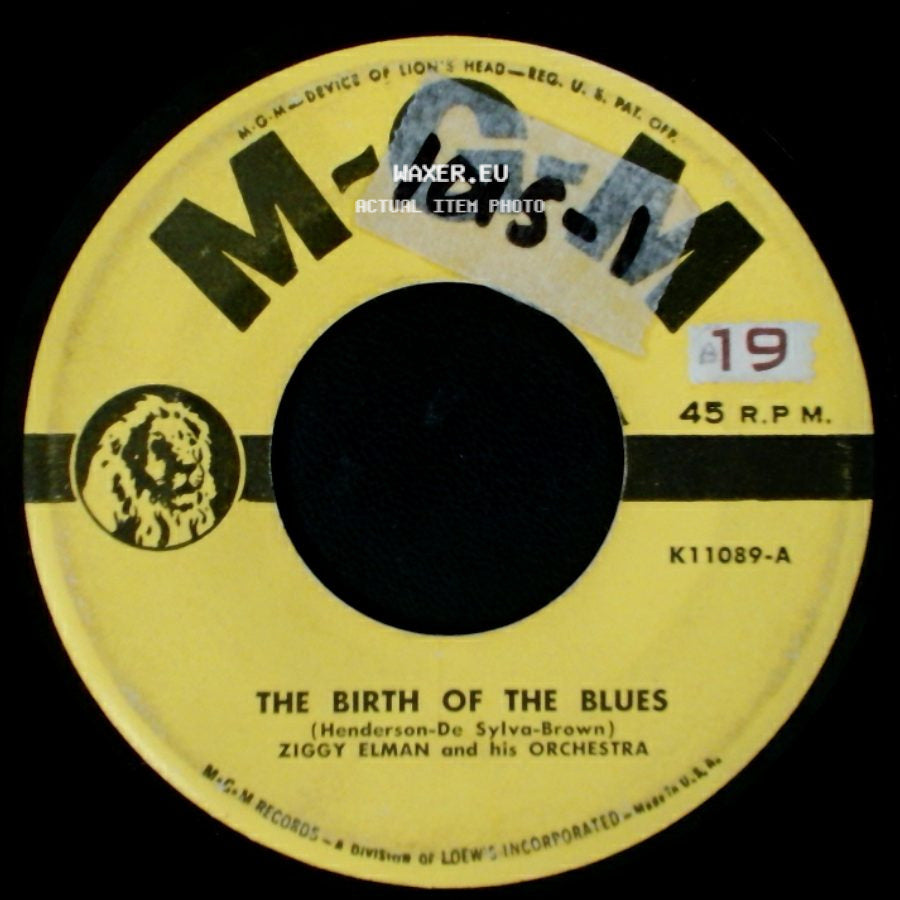 Ziggy Elman And His Orchestra - Sunny Disposish / The Birth Of The Blues side B