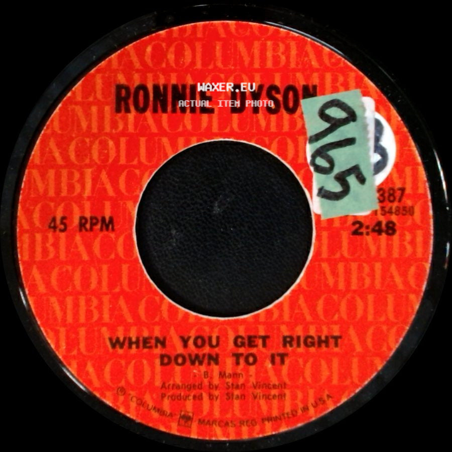 Ronnie Dyson - When You Get Right Down To It / Sleeping Sun side A
