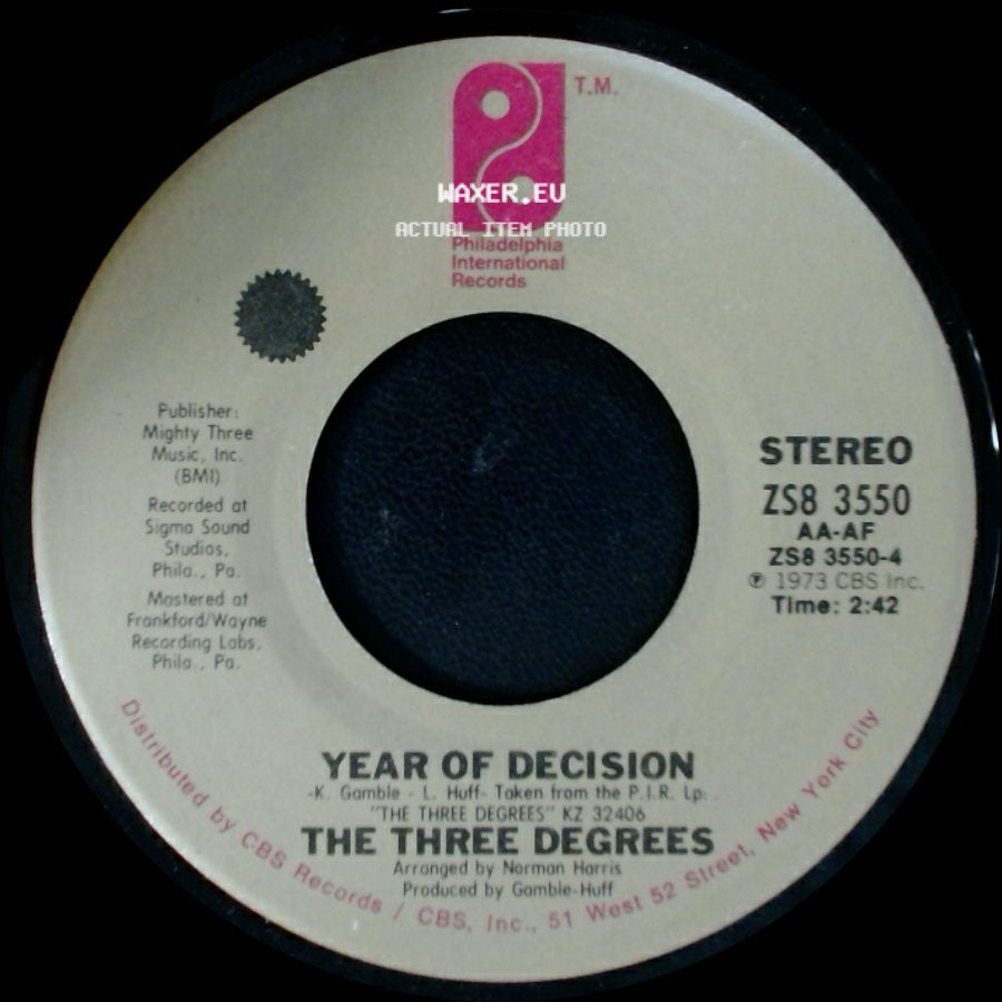 The Three Degrees - Year Of Decision / When Will I See You Again side A