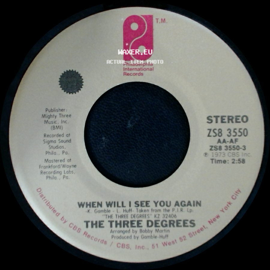 The Three Degrees - Year Of Decision / When Will I See You Again side B