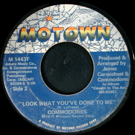 Commodores - Three Times A Lady / Look What You've Done To Me side B