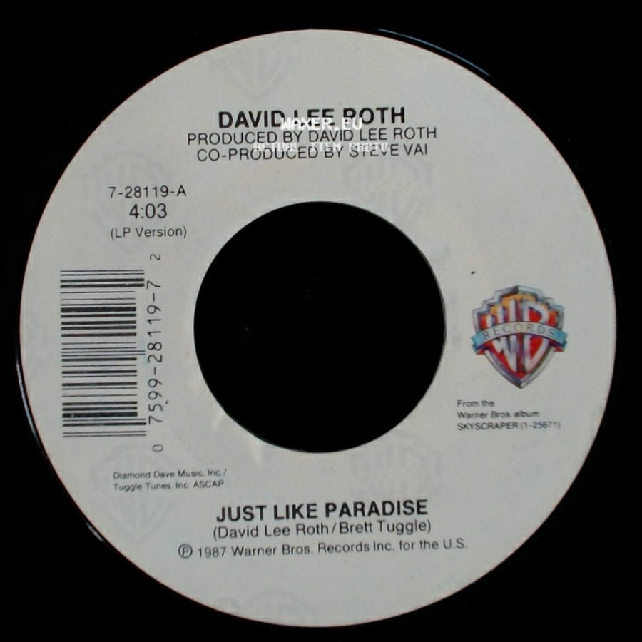 David Lee Roth - Just Like Paradise / The Bottom Line side A