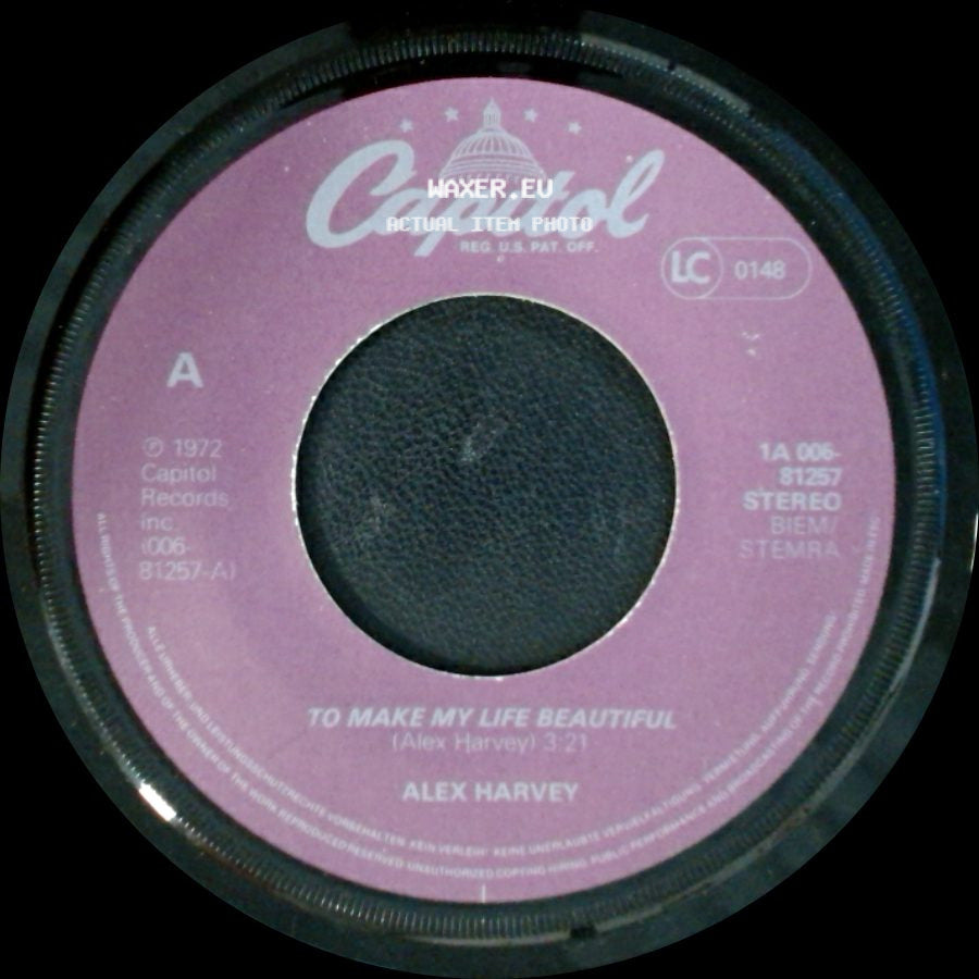 Alex Harvey - To Make My Life Beautiful / Jesus Man side A