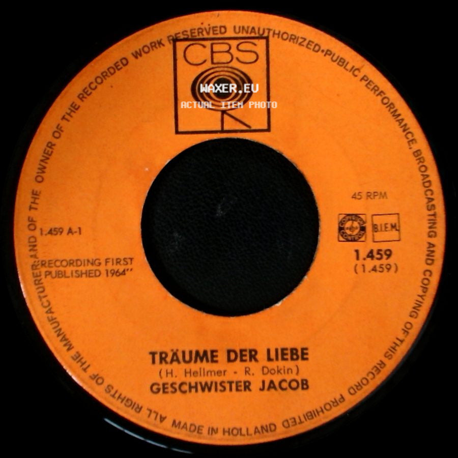 Geschwister Jacob - So Einen Boy / Träume Der Liebe side B