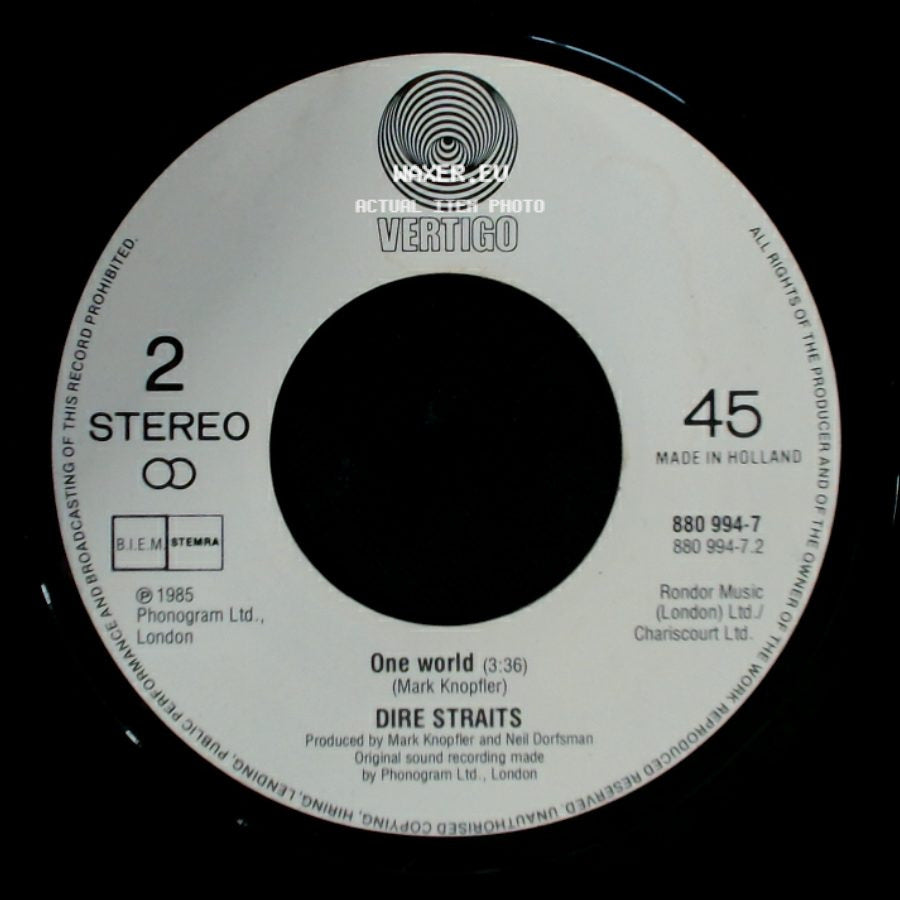 Dire Straits - One World / Walk Of Life side A