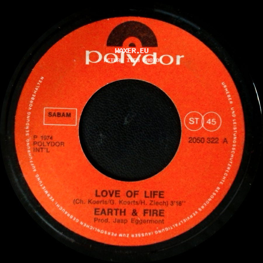 Earth & Fire - Love Of Life / Tuffy The Cat side A