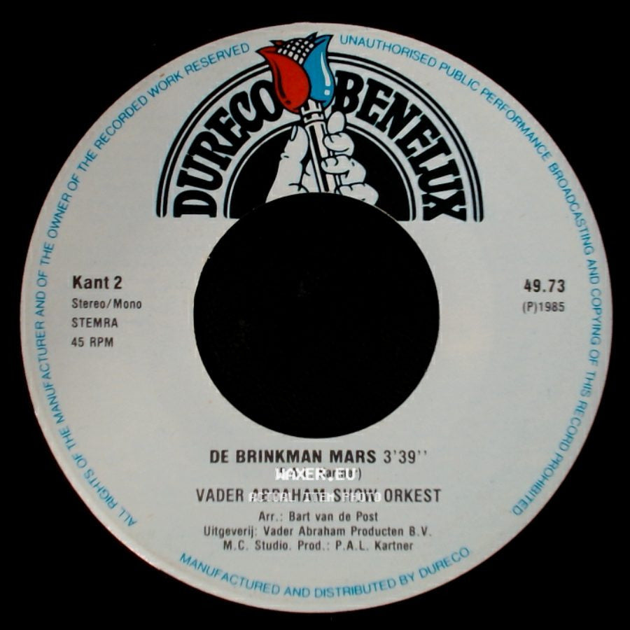 Vader Abraham Show Orkest / Vader Abraham - De Brinkman Mars / Brinkman Minister Brinkman side A