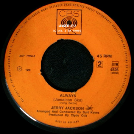 Jerry Jackson - Always (Jamaican Ska) / Tell Her Johnny Said Goodbye side A