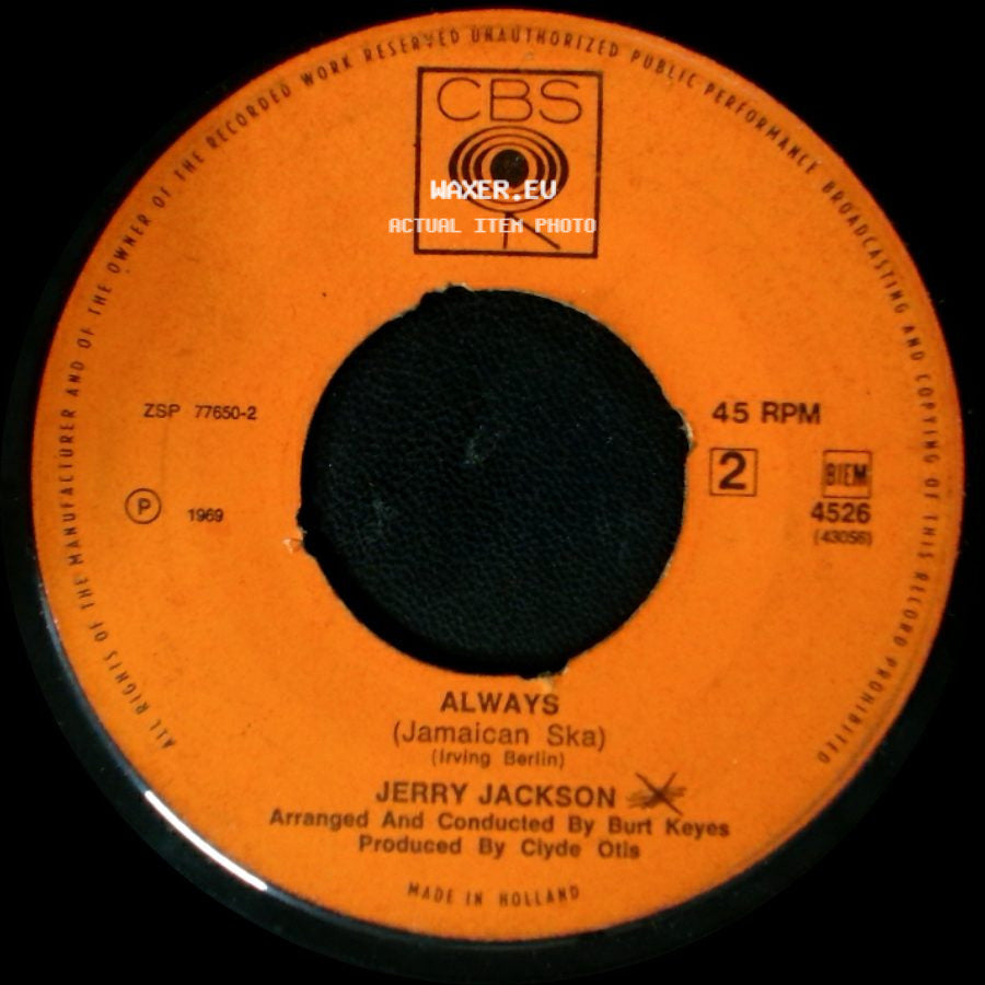Jerry Jackson - Always (Jamaican Ska) / Tell Her Johnny Said Goodbye side A