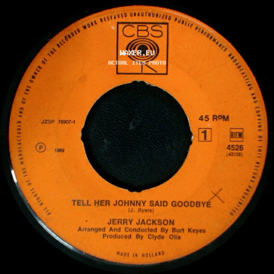 Jerry Jackson - Always (Jamaican Ska) / Tell Her Johnny Said Goodbye side B