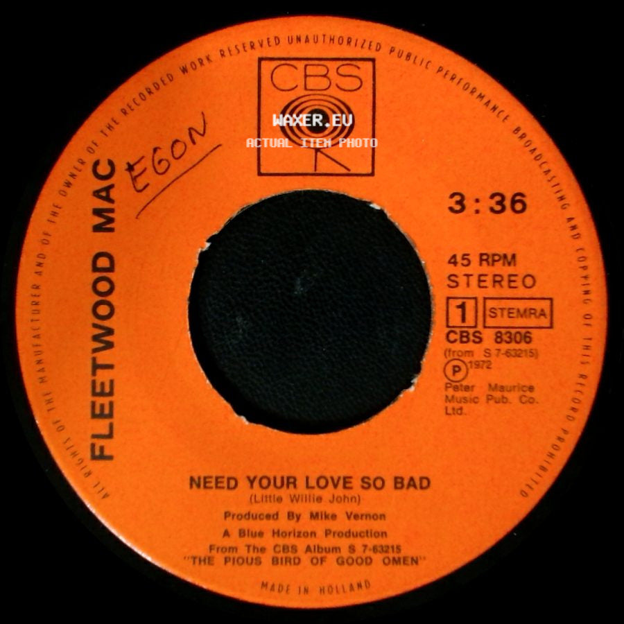 Fleetwood Mac - Need Your Love So Bad / Albatross side A