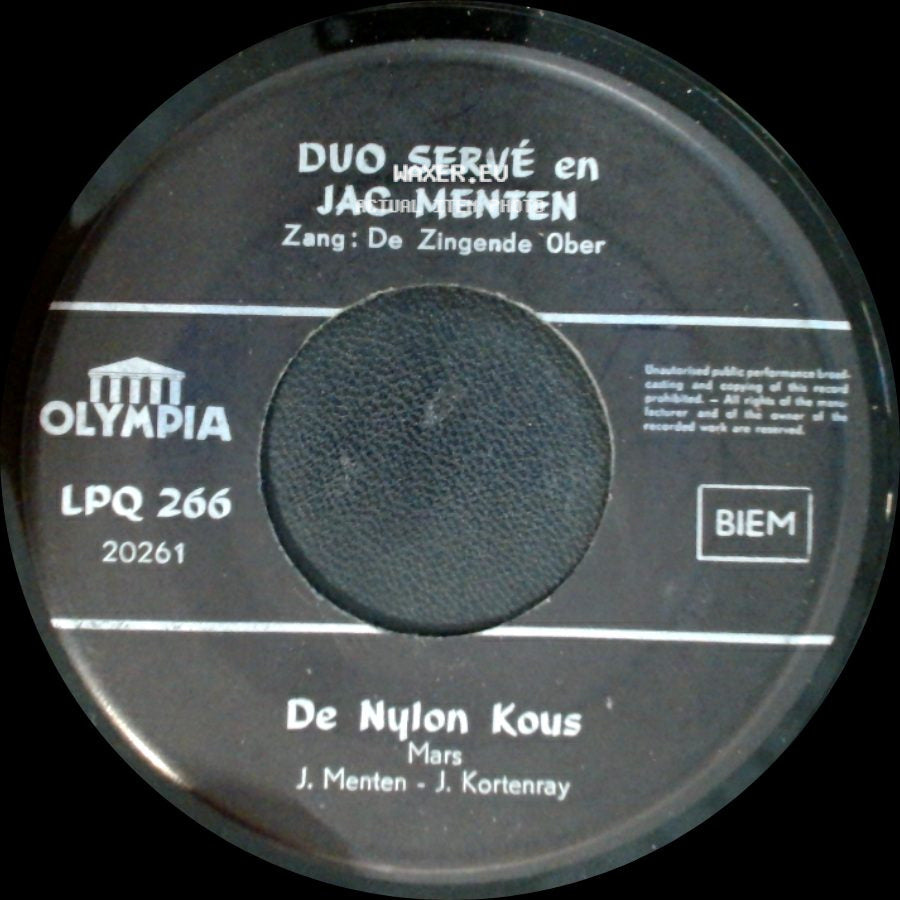 Duo Servé En Jac Menten - De Nylon Kous / Jubileum Wals 1961 side A