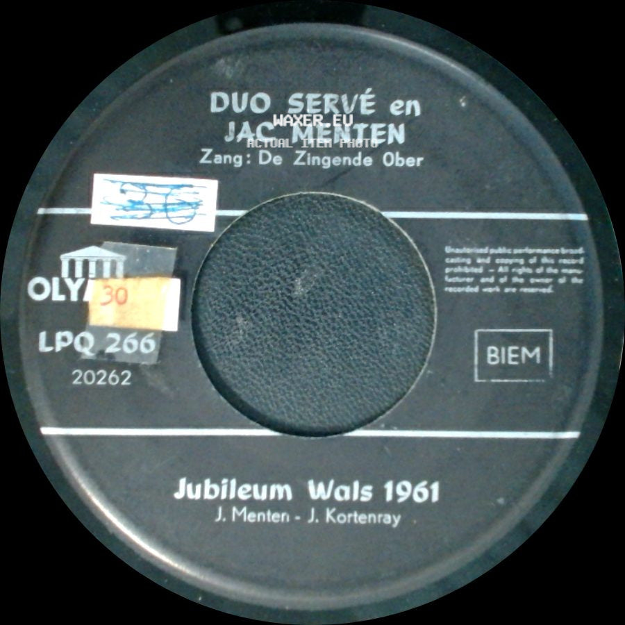 Duo Servé En Jac Menten - De Nylon Kous / Zang: De Zingende Ober side B