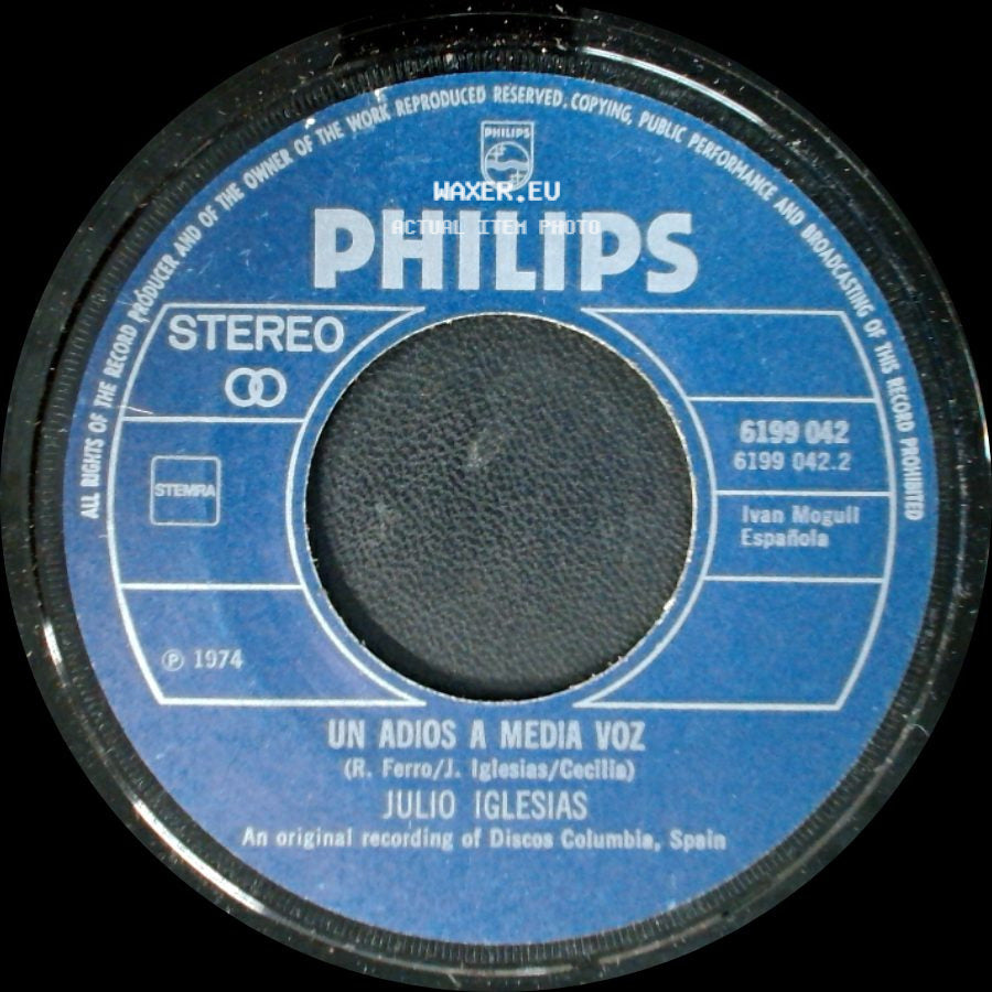 Julio Iglesias - A Flor De Piel / Un Adios A Media Voz side B