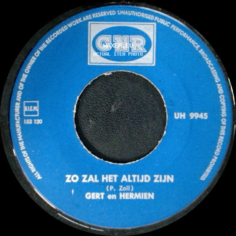 Gert En Hermien - Zo Zal Het Altijd Zijn / Jij Alleen side A