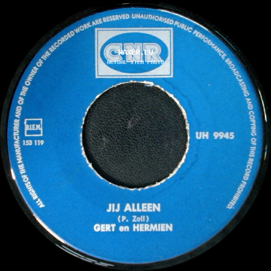 Gert En Hermien - Zo Zal Het Altijd Zijn / Jij Alleen side B