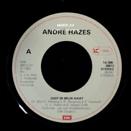 André Hazes - Diep In Mijn Hart / Als Het Zomer Wordt side A
