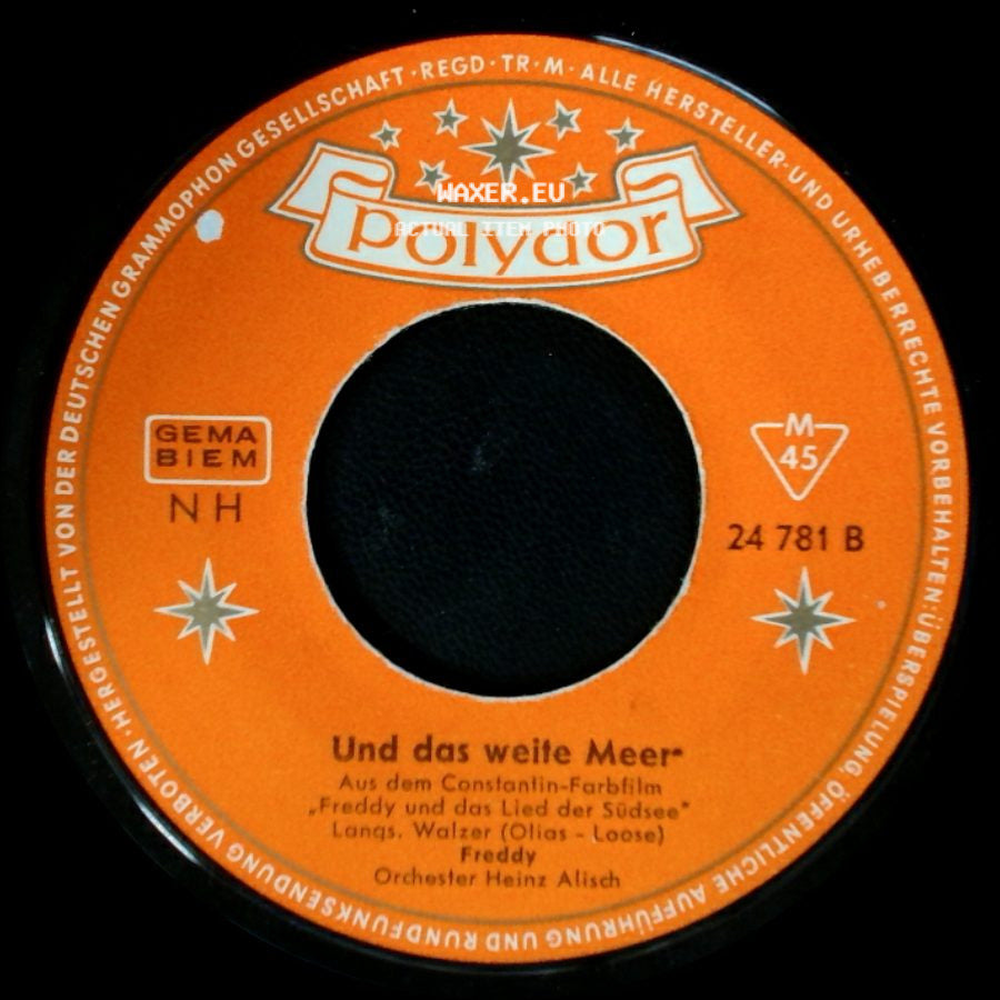 Freddy - Alo-Ahé / Und Das Weite Meer side B